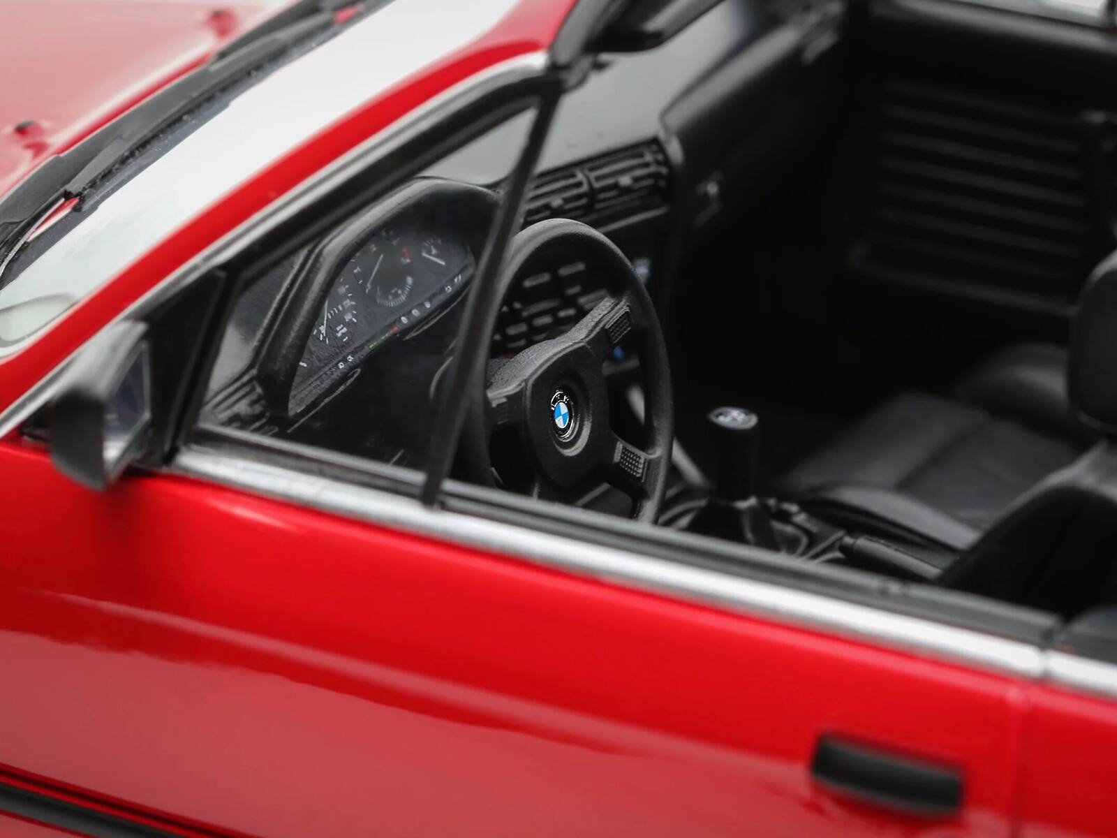 Alt View 1. Otto Mobile - 1986 BMW 325i Convertible Bright Red Limited Edition to 2000 pieces Worldwide 1/18 Model Car by Otto Mobile.