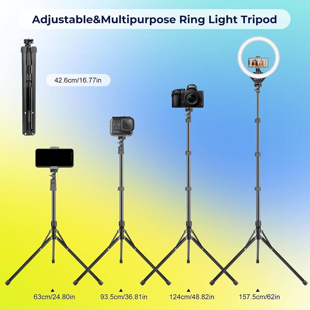 Adjustable & Multipurpose Ring Light Tripod

42.6cm/16.77in

63cm/24.80in

93.5cm/36.81in

124cm/48.82in

157.5cm/62in
