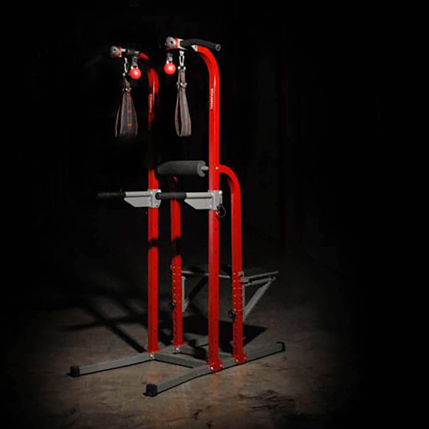 Alt View 1. Stamina Products - Stamina X Fortress Power Tower Home Gym Pull Up Fitness Workout Station, Red - Red/Black.