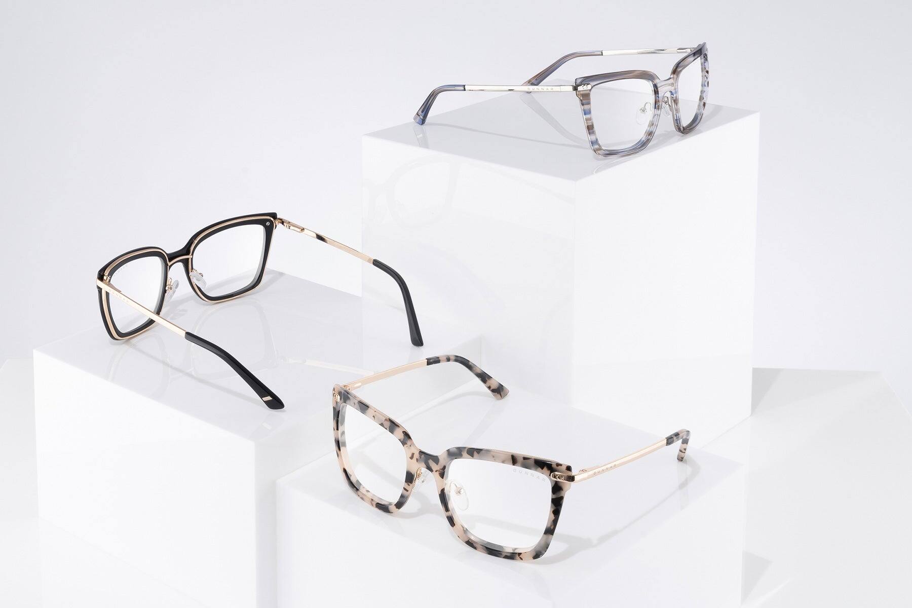 Alt View 5. GUNNAR - GUNNAR Womens Computer Glasses  -  Kaia, Blue/Ribbon, Amber Lens - Blue Light Blocking, Releive Dry Eye, Anti Glare - Blue Ribbon.