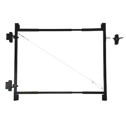 Front. Adjust-A-Gate - Adjust-A-Gate Steel Frame Gate Building Kit, 36"-60 Inch Wide Opening (2 Pack) - Black.