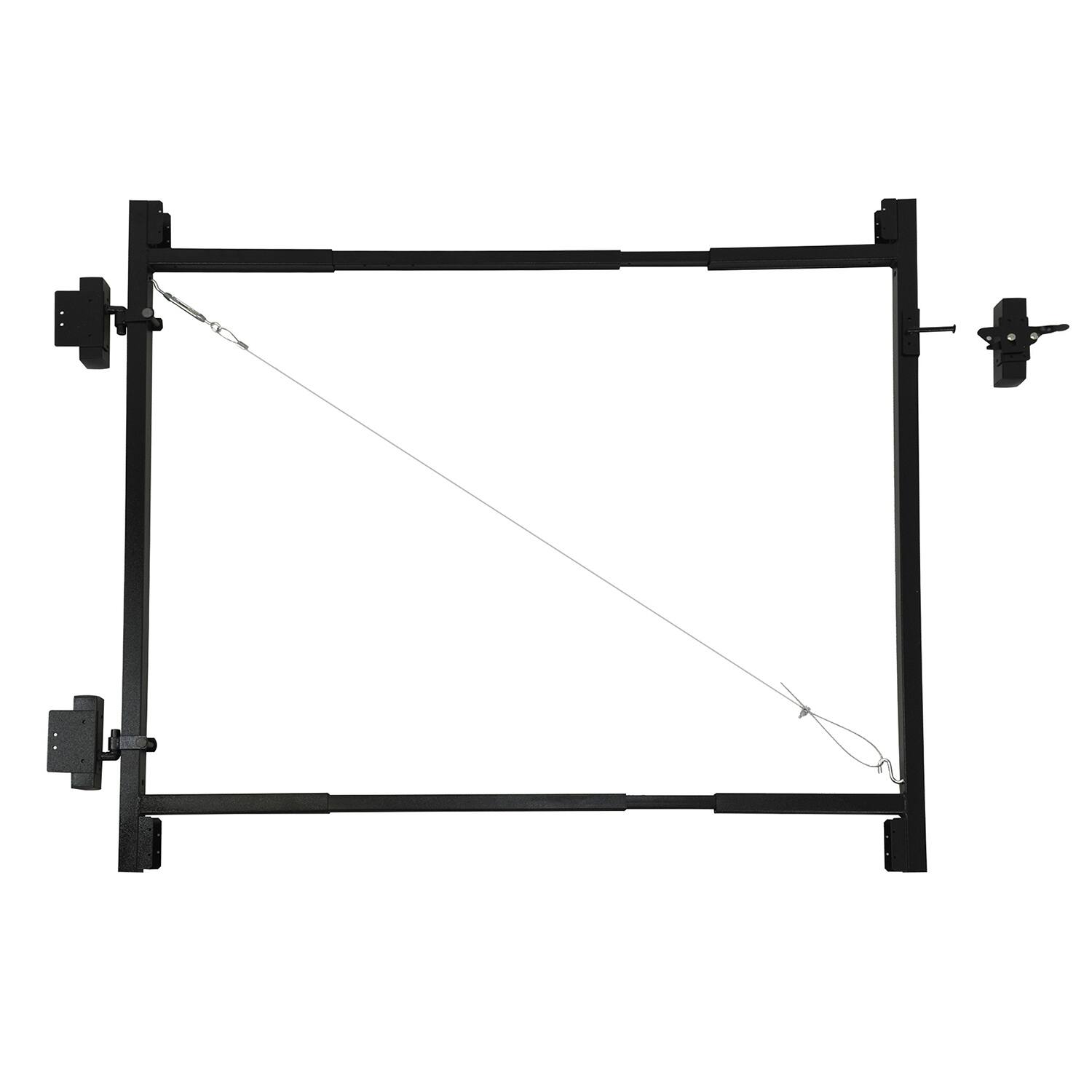 Front. Adjust-A-Gate - Adjust-A-Gate Steel Frame Gate Building Kit, 36"-60 Inch Wide Opening (2 Pack) - Black.