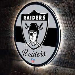 Evergreen Enterprises - Las Vegas Raiders 23" LED Retro Logo Round Wall Sign - Multicolor