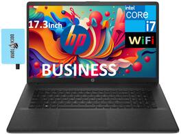HP - 17t-cn200 Laptop 17.3 HD+ (Intel i7-1255U, 64GB DDR4, 2TB PCIe SSD, Intel Iris Xe, Win 11 Pro) w/USB Hub - Jet Black
