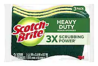 3 Pack Heavy Duty Scrub Sponges
Scotch-Brite
3X Scrubbing Power
4.4 in x 2.6 in x 0.7 in (111 mm x 66 mm x 17 mm)
3 Scrub Sponges