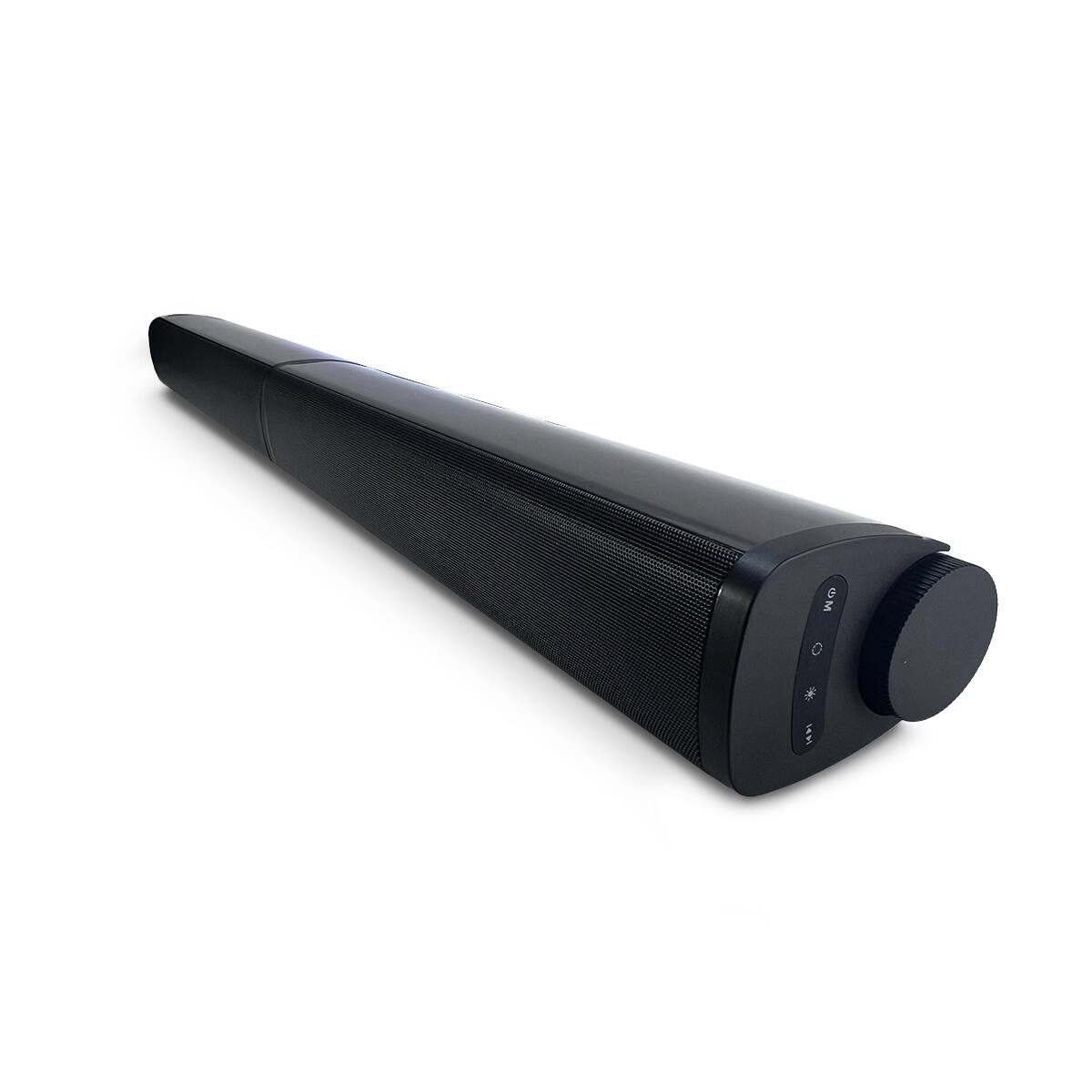 Angle. SoundPro - 2-in-1 LED BT Stereo Speaker System with RGB Lighting Effects - Black.
