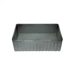 Alfi - Color 33 inch Reversible Single Fireclay Farmhouse Kitchen Sink - Concrete