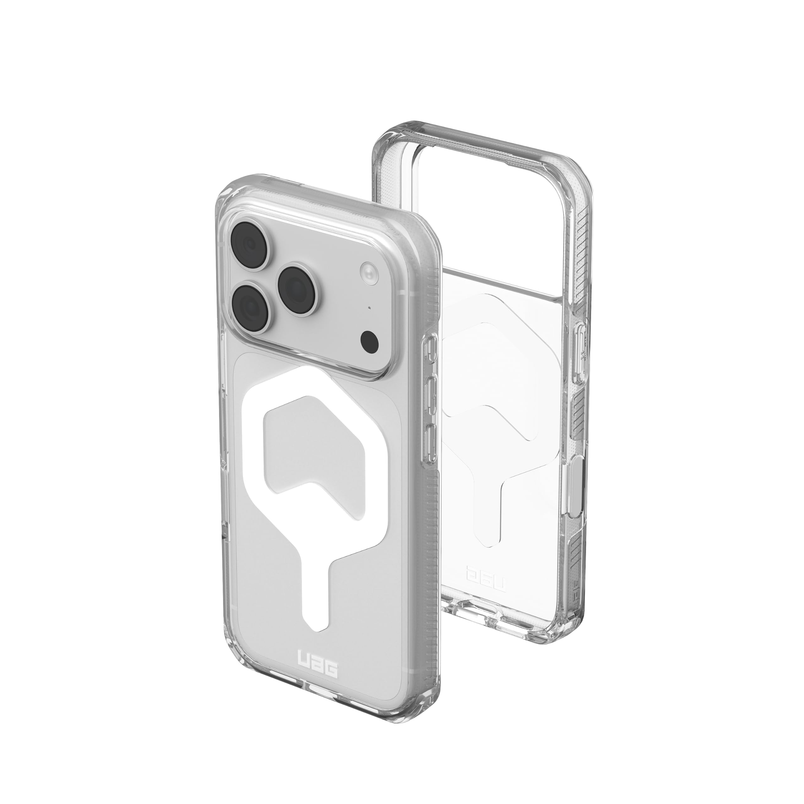 UAG - iPhone 18 Pro Case/iPhone 17 Pro Case with MagSafe & Camera Control Cover Button, Translucent, Plyo - Ice/White