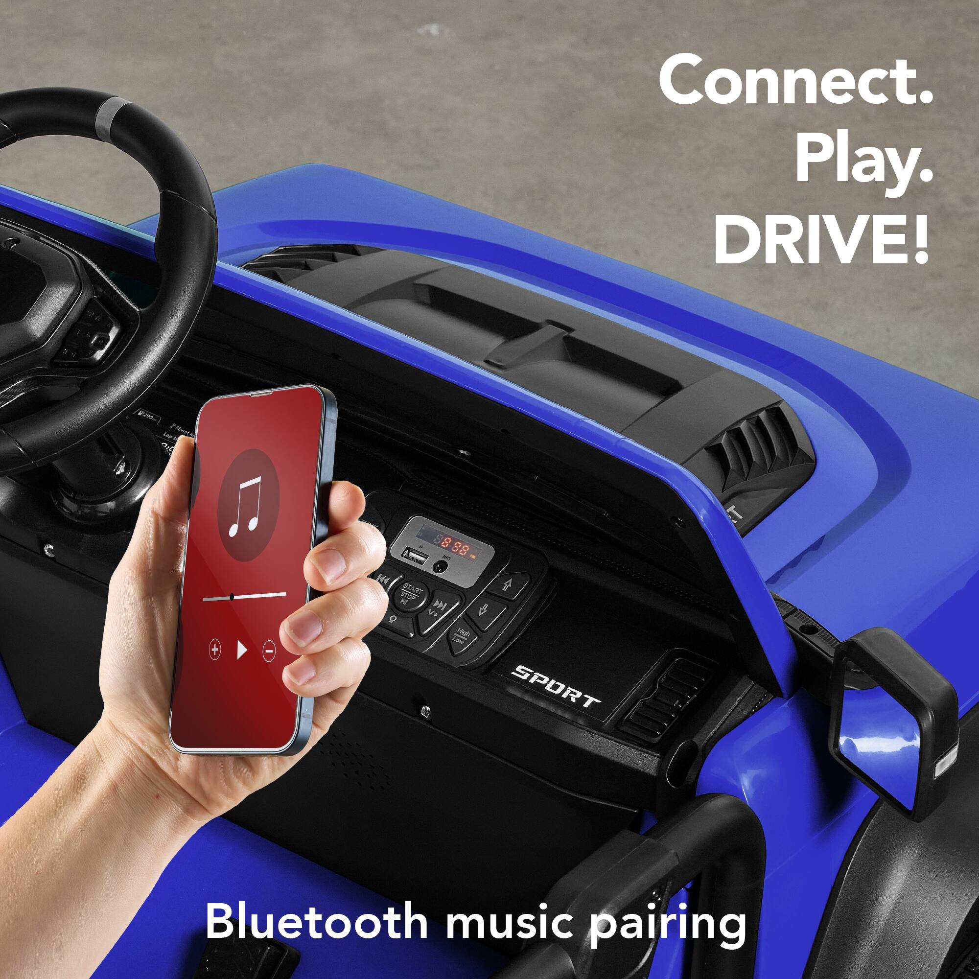 Connect. Play. DRIVE!

Bluetooth music pairing