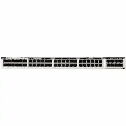 Front. Cisco Consumer Products - Cisco C9350-48P Ethernet Switch - 48 Ports - Manageable - Gigabit Ethernet - 10/100/1000Base-T - 3 Layer Supported - Gray.