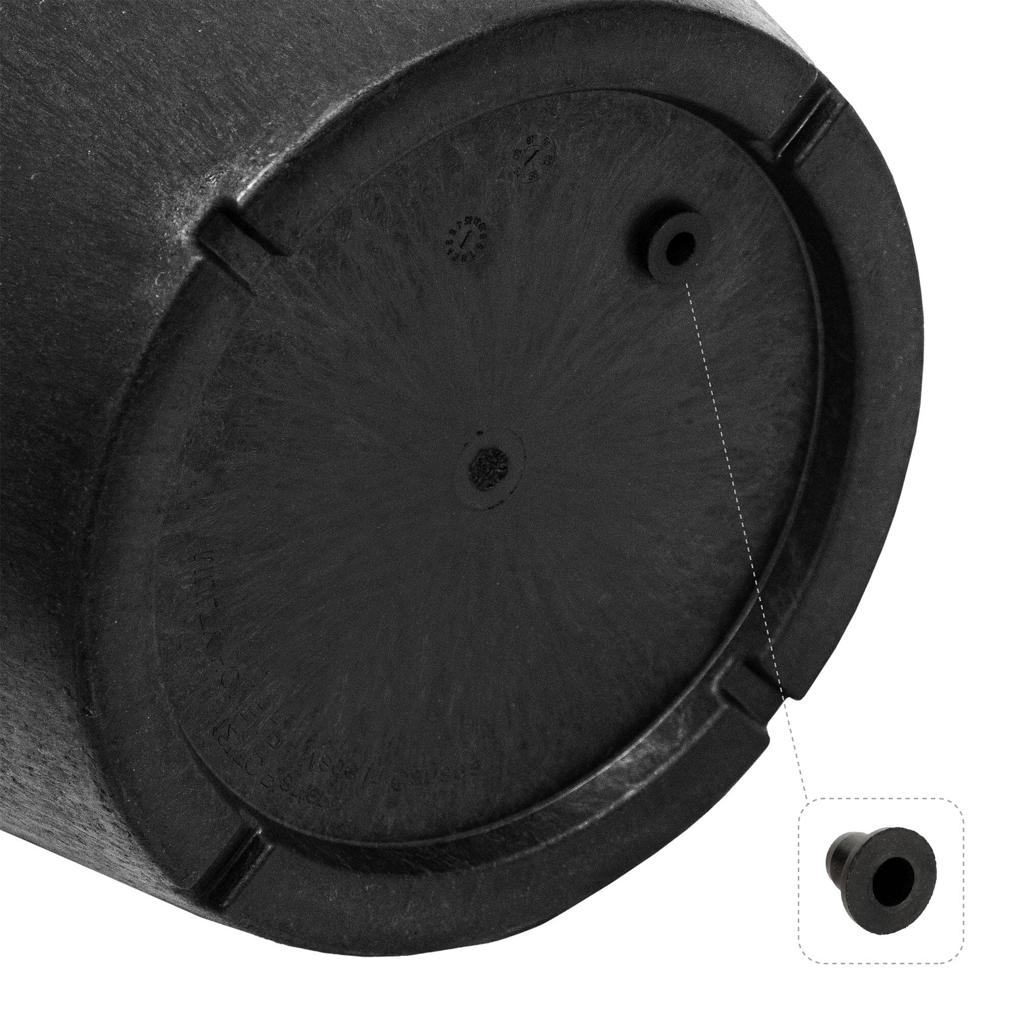 Alt View 8. Tierra Verde - Tierra Verde 2 Pack Baritone Planter, Self Watering Pot, 18"W x 16"H, Black - Black.