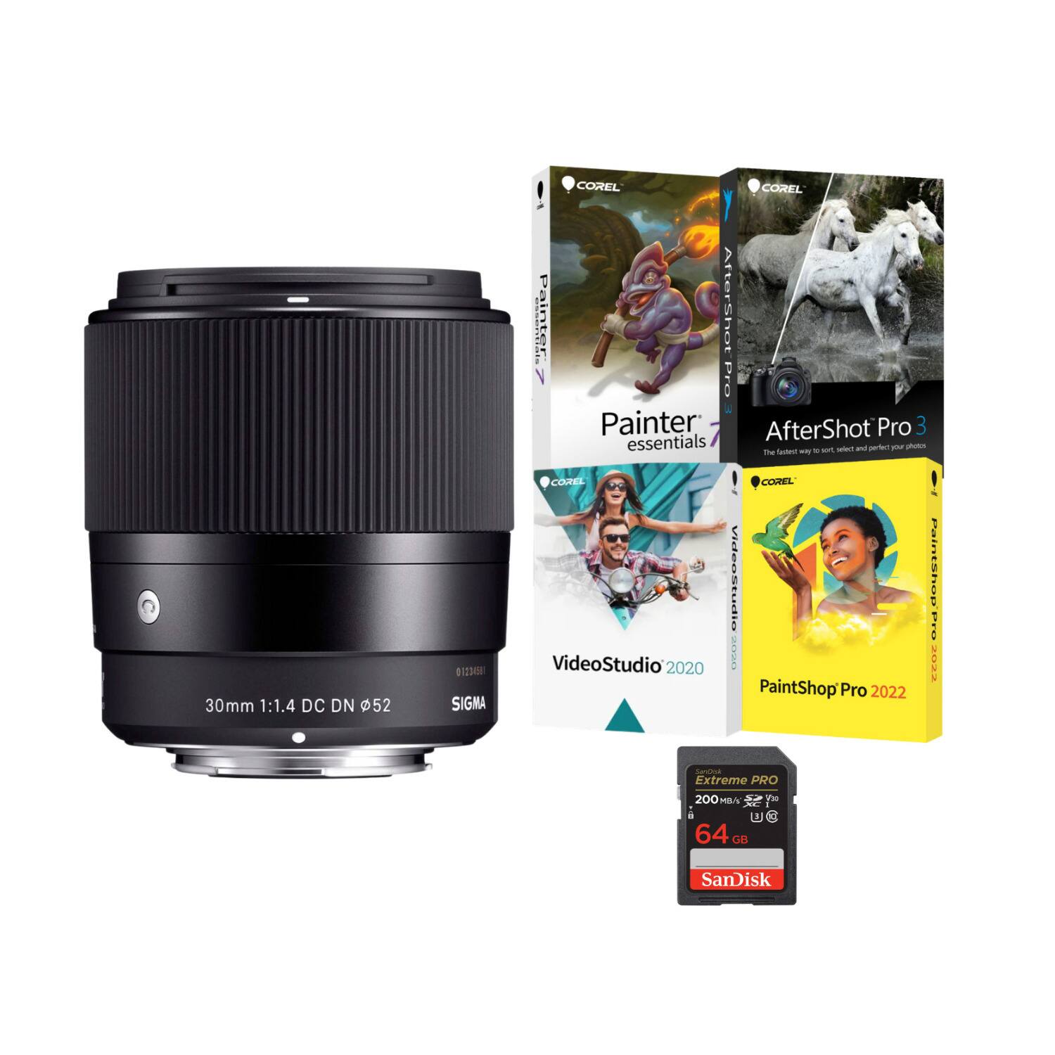 Sigma - 30mm f/1.4 DC DN Contemporary Lens (L-Mount) Bundle