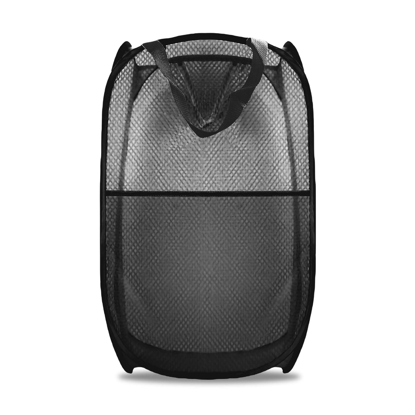 Alt View 1. Dapper Styles - Collapsible Pop Up Laundry Hamper Mesh Foldable Basket - 28" X 16" 16" - 1P Grey.