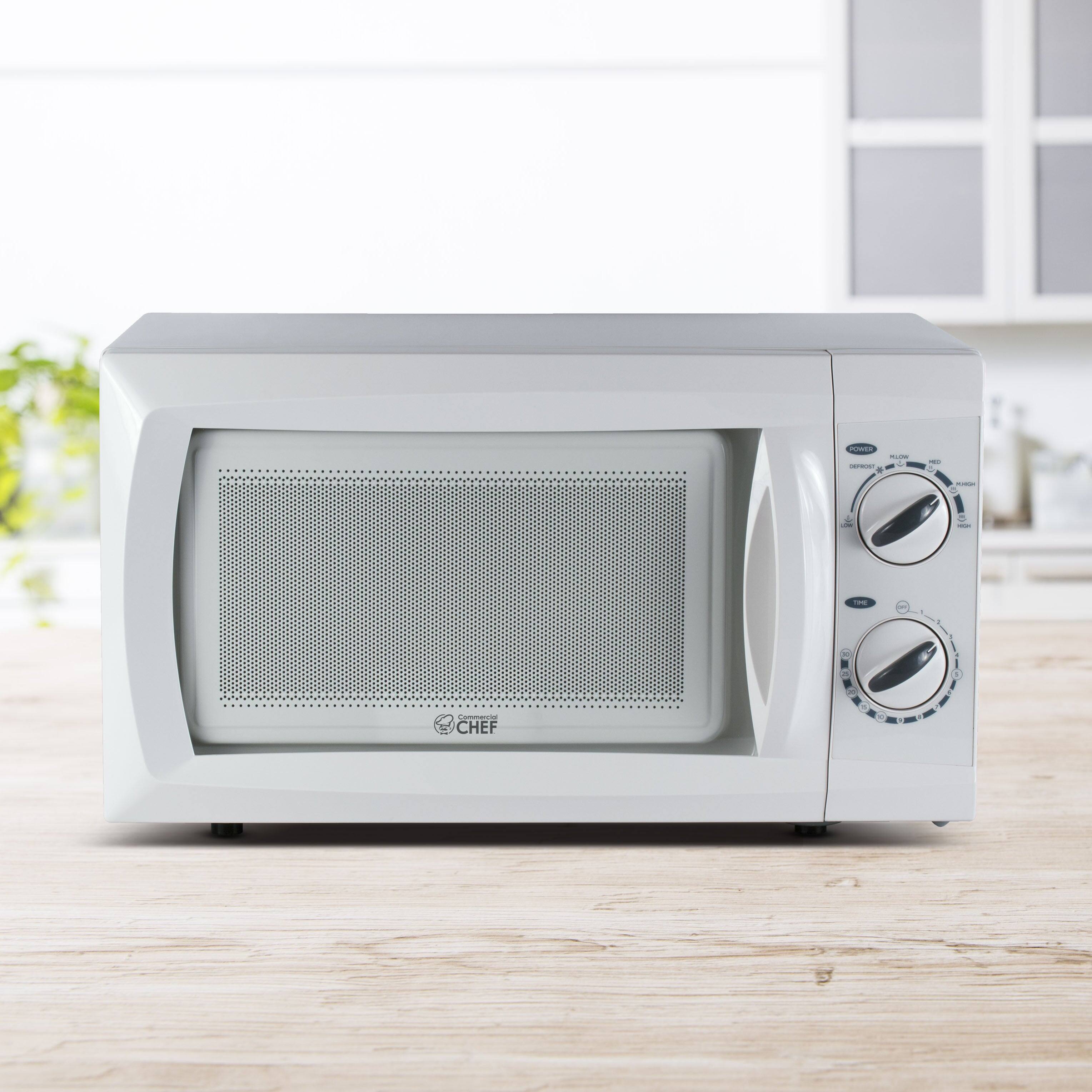 Alt View 5. Commercial Chef - COMMERCIAL CHEF Countertop Microwave Oven 0.6 Cu. Ft. 600W, White - White.