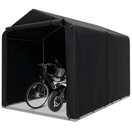 Costway - 7 x 5.2' Heavy Duty Storage Shelter Outdoor Bike Storage Tent with Waterproof Cover - Gray
