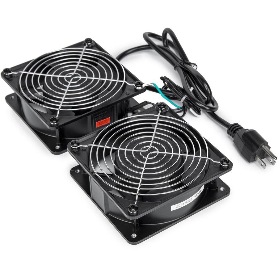 Alt View 1. Rocstor - Fan Set for SolidRack 6U/9U/12U Racks - 2 Pack - Black.