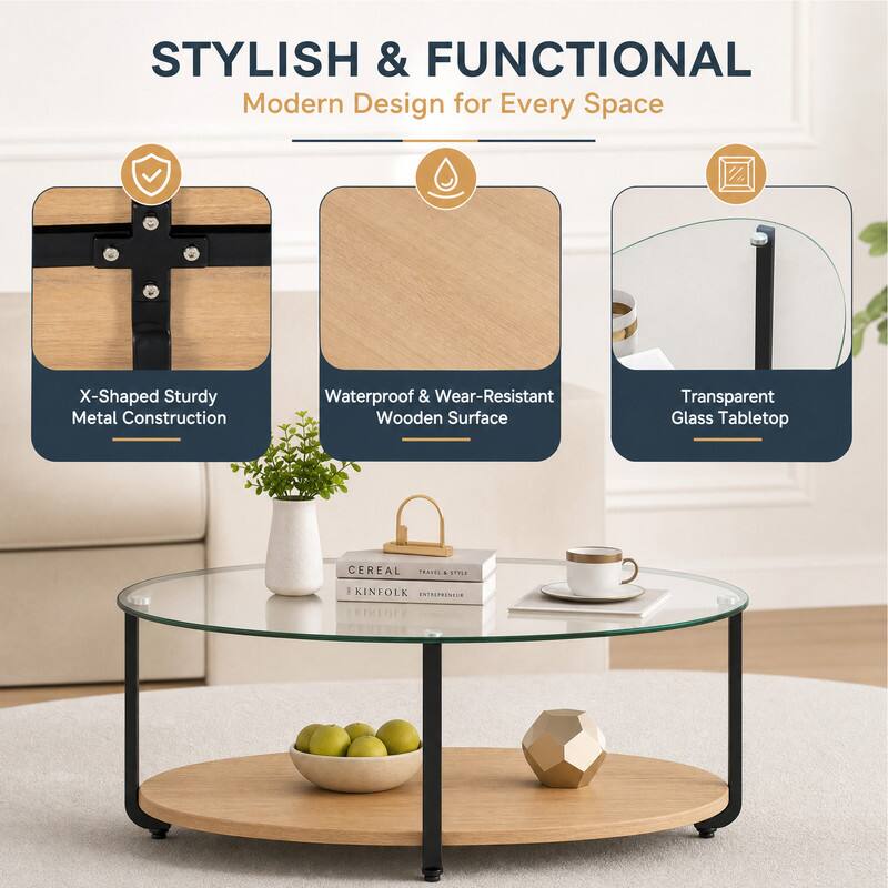 STYLISH & FUNCTIONAL  
Modern Design for Every Space

- X-Shaped Sturdy Metal Construction
- Waterproof & Wear-Resistant Wooden Surface
- Transparent Glass Tabletop

CEREAL TRAVEL STYLE - KINFOLK ENTREPRENEUR
