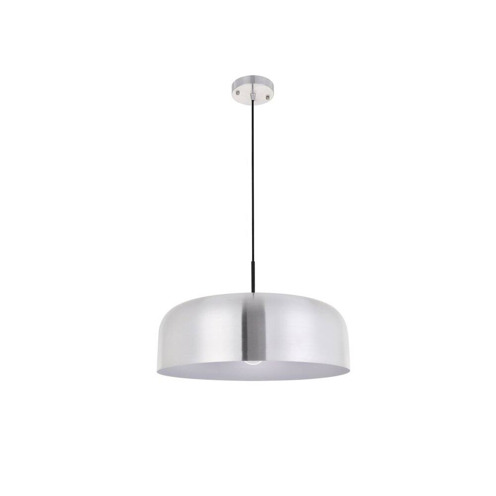 Alt View 6. Living District - Etude 1 Light Brushed Nickel Pendant - Brushed Nickel And Black.