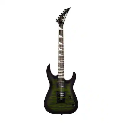 Front. Jackson - Jackson JS Series Dinky Arch Top JS32Q DKA HT Guitar (Transparent Green Burst).