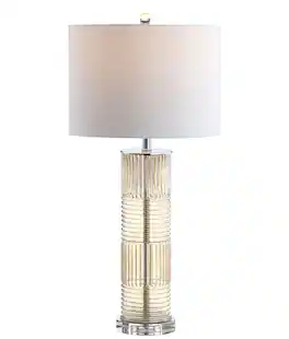 Jonathan Y - Genevieve 30" Glass/Crystal LED Table Lamp - Champagne