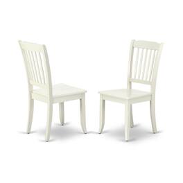 East West Furniture - Dining Room Set Linen White - Brown