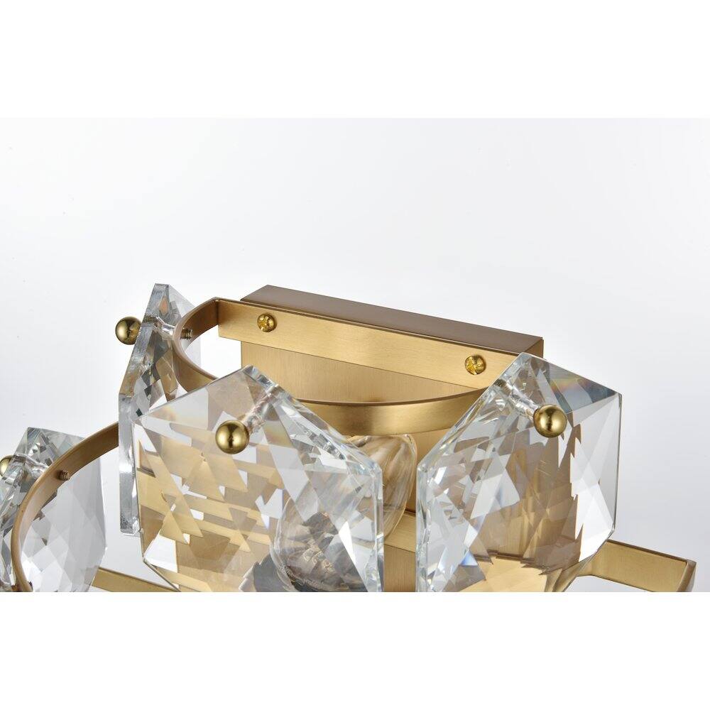 Alt View 1. Elegant Lighting - Adaline 14 Inch Wall Sconce In Satin Gold - Satin Gold And Clear.