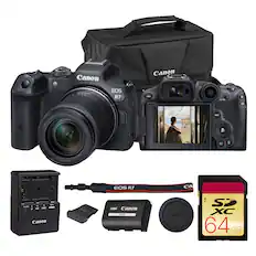 Canon EOS R7
Canon RF 518-150mm F3.5-5.6 IS STM Lens
Canon LP-E8P Battery
Canon USB Charger
Canon 64GB SDXC Card
Canon Lens Hood
Canon Lens Cap
