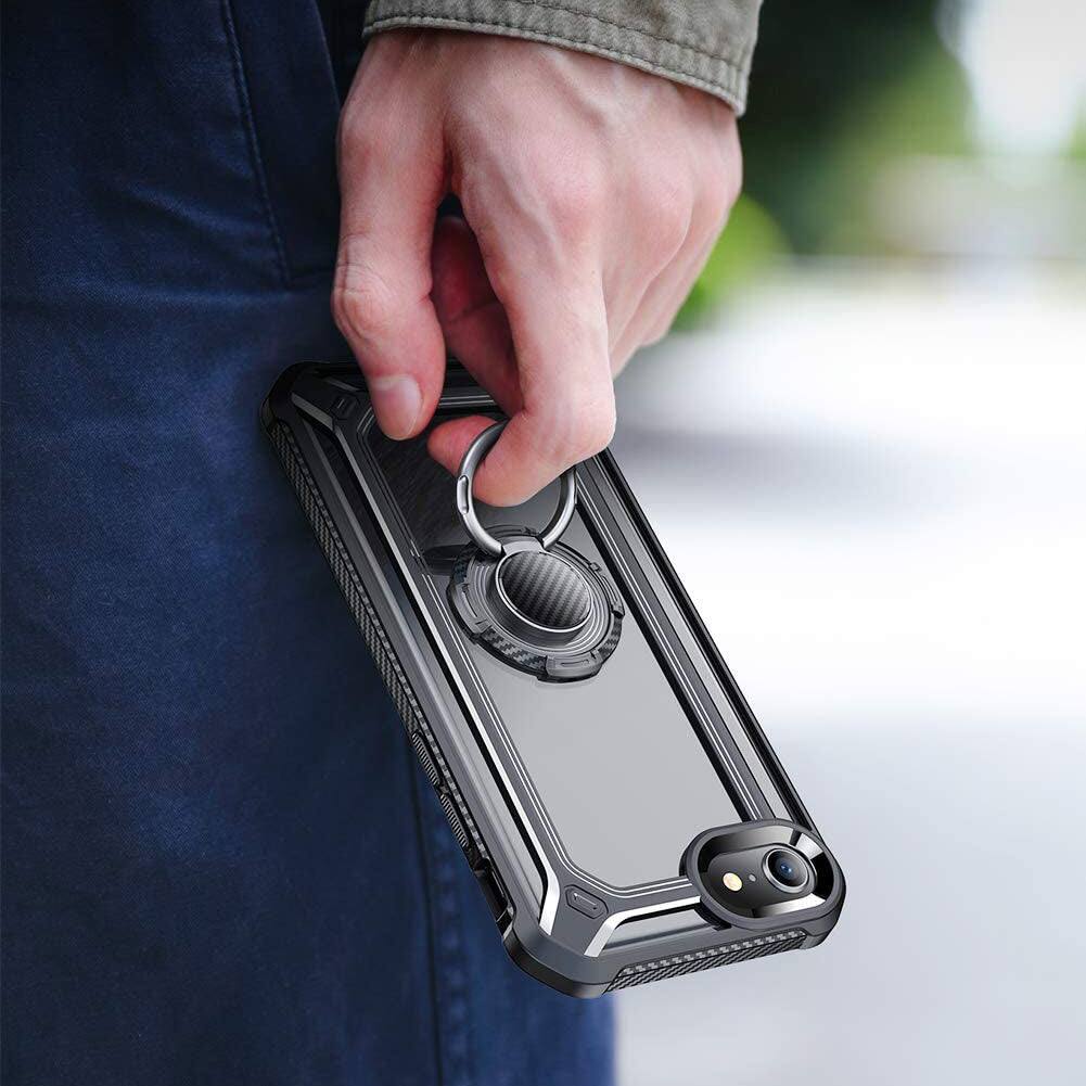 Alt View 5. SUPCASE - Ring Snap Adhesive Ring Holder and Kickstand - Black.