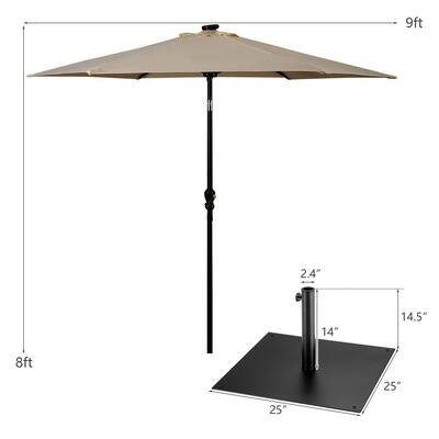 18 ft patio umbrella Blissun 7.5 Solar Umbrella, LED Lighted Umbrella, Table Market Umbrella, Navy Blue : Patio, Lawn & Garden and features high color fastness for long Gymax 9 ft Patio Table
