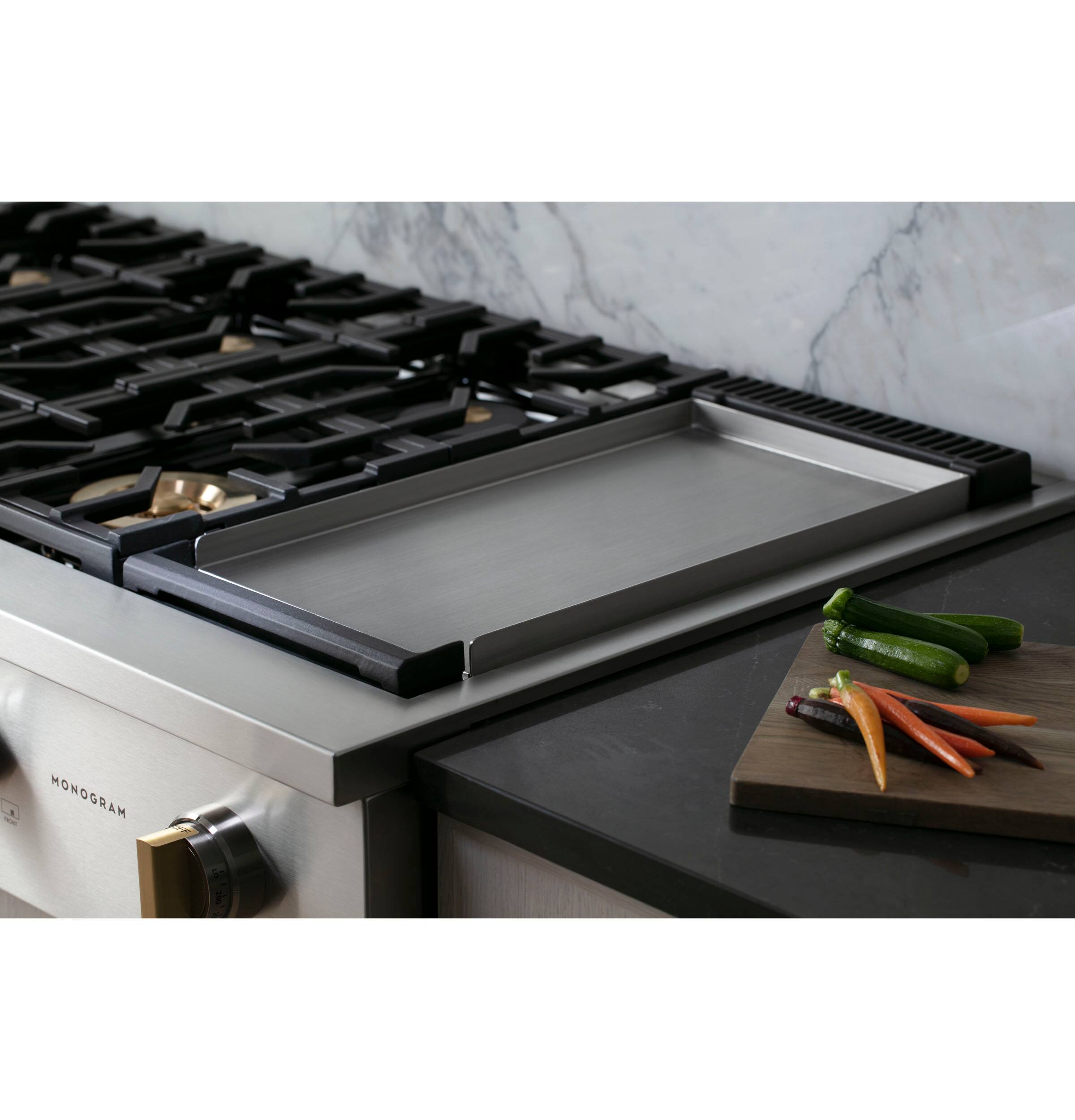 Alt View 19. Monogram - 48" Built-In Gas Cooktop with 6 Burners and Professional Versatile Burner Configuration - Stainless Steel.