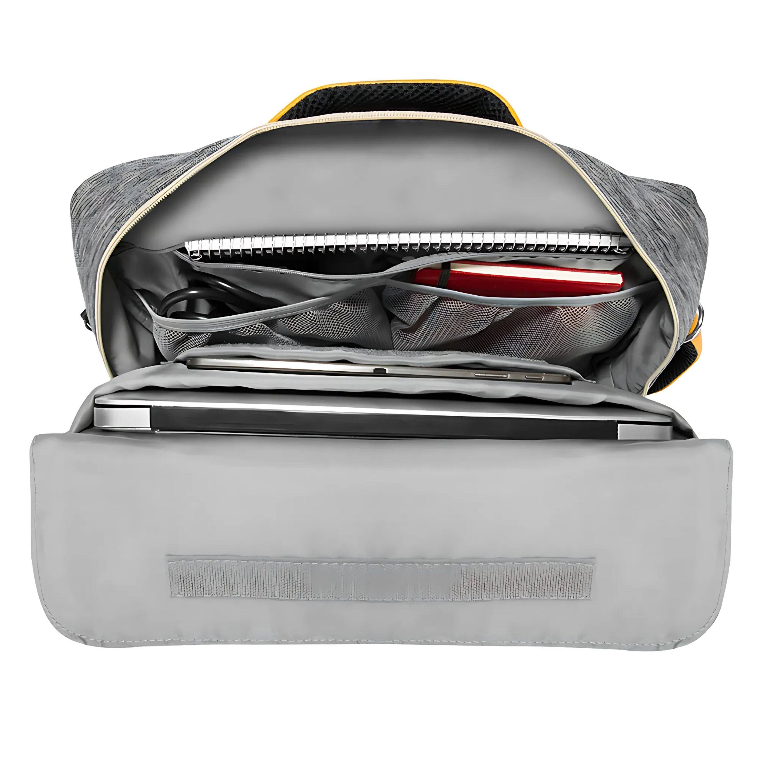 Back. Kitcheniva - 3 in 1 Laptop Backpack Messenger Bag Briefcase For 13" Laptop - Gray.