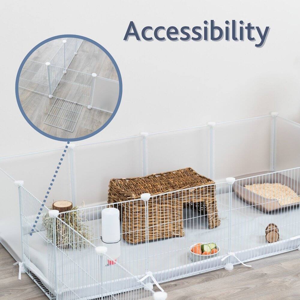 Alt View 3. TRIXIE - Indoor Enclosure for Small Pets, Indoor Pen with Water-Resistent Base - Gray.