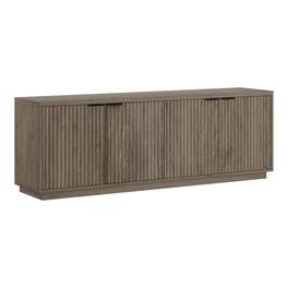 Hudson&Canal - Mansfield Rectangular Fluted TV Stand for TV's up to 78" - Antiqued Gray Oak