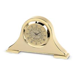 Jardine - Hartwick College Hawks Napoleon Desk Clock - Gold
