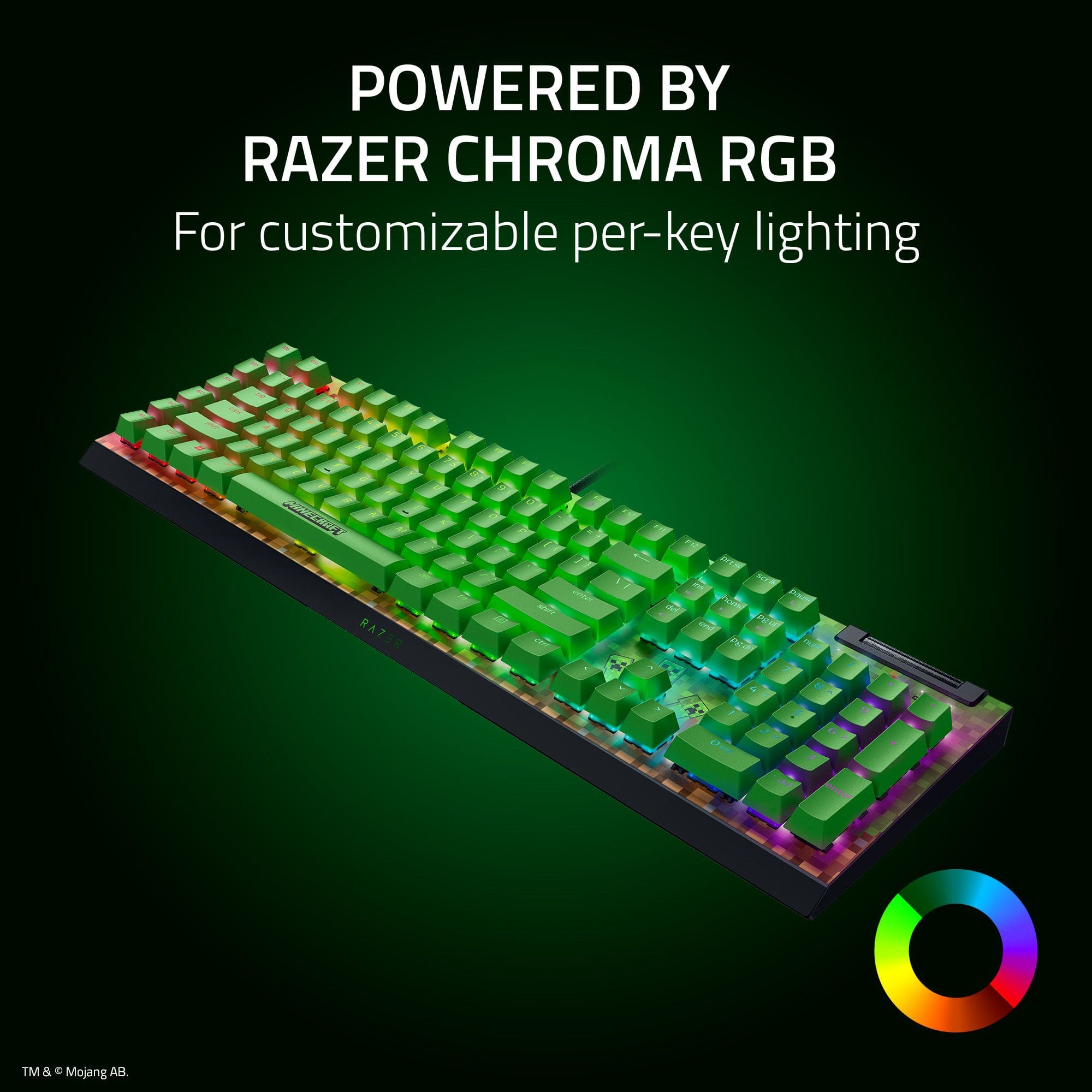 Powered by Razer Chroma RGB for customizable per-key lighting.