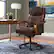 Angle. La-Z-Boy - Delano Big & Tall Bonded Leather Executive Chair - Chestnut Brown.