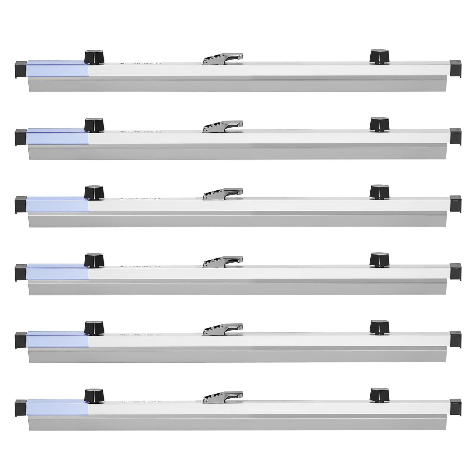 Alt View 5. VEVOR - Blueprint Clamps, 24 Inches, Blueprint Hanging Clips Binding Strips, Aluminum Construction, Document Storage - Silver.