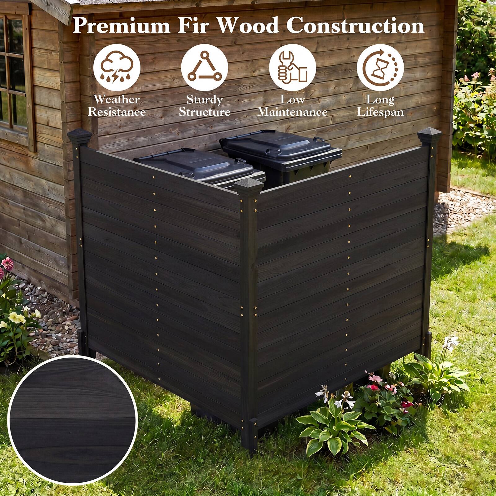 Premium Fir Wood Construction

- Weather Resistance
- Sturdy Structure
- Low Maintenance
- Long Lifespan