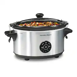 Hamilton Beach - Programmable Stay or Go® Slow Cooker - Silver