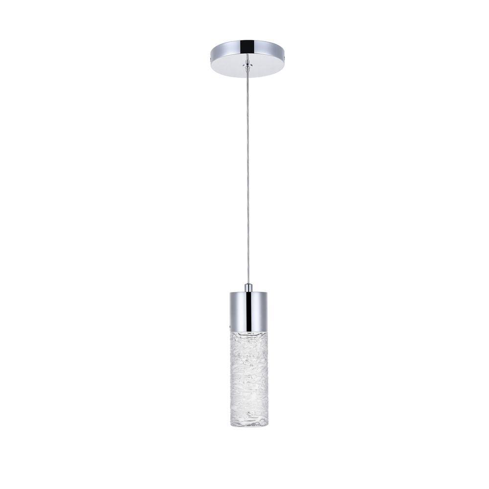 Alt View 4. Elegant Lighting - Constellation 1 light Chrome LED Pendant - Chrome.