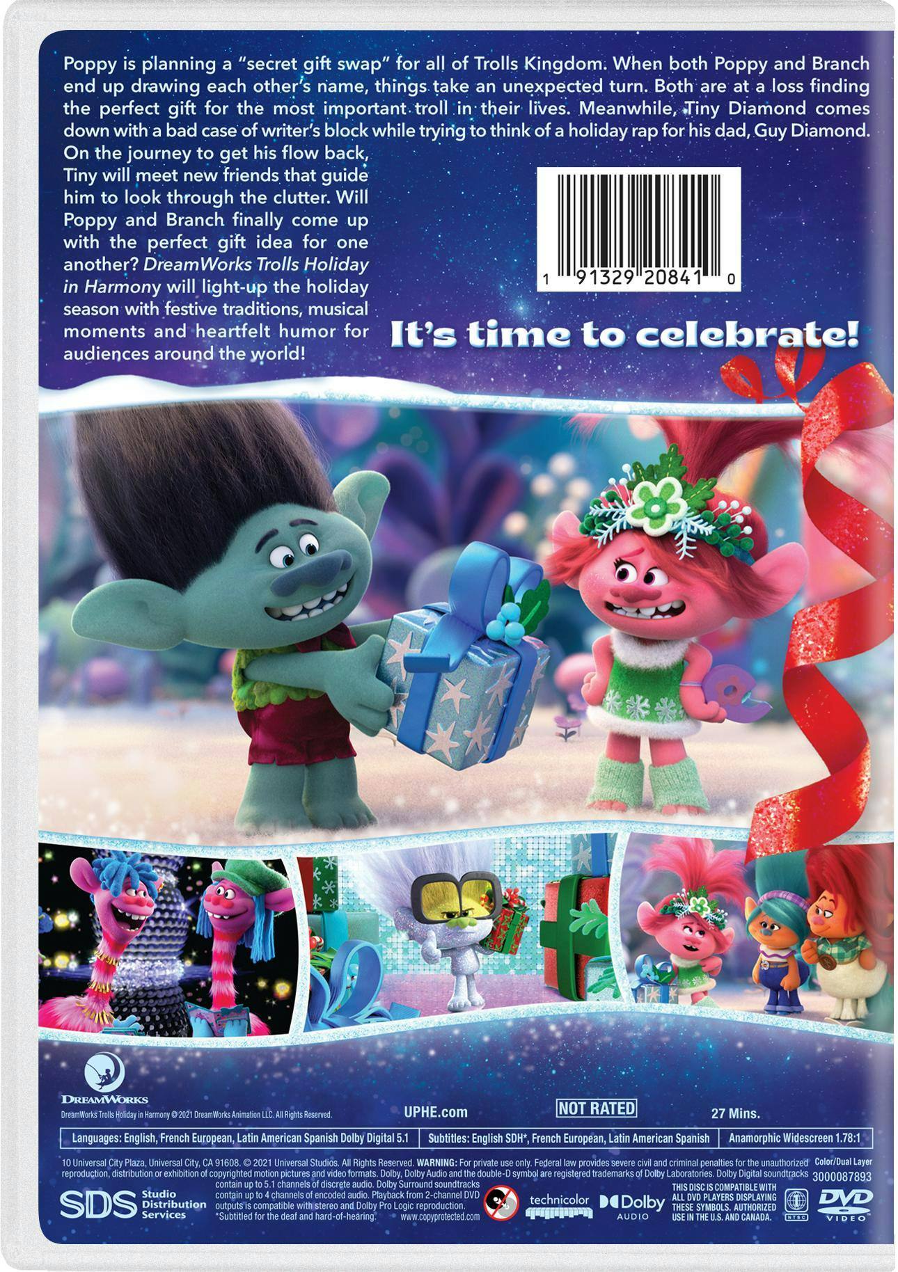 Back. Trolls: Holiday in Harmony [DVD].