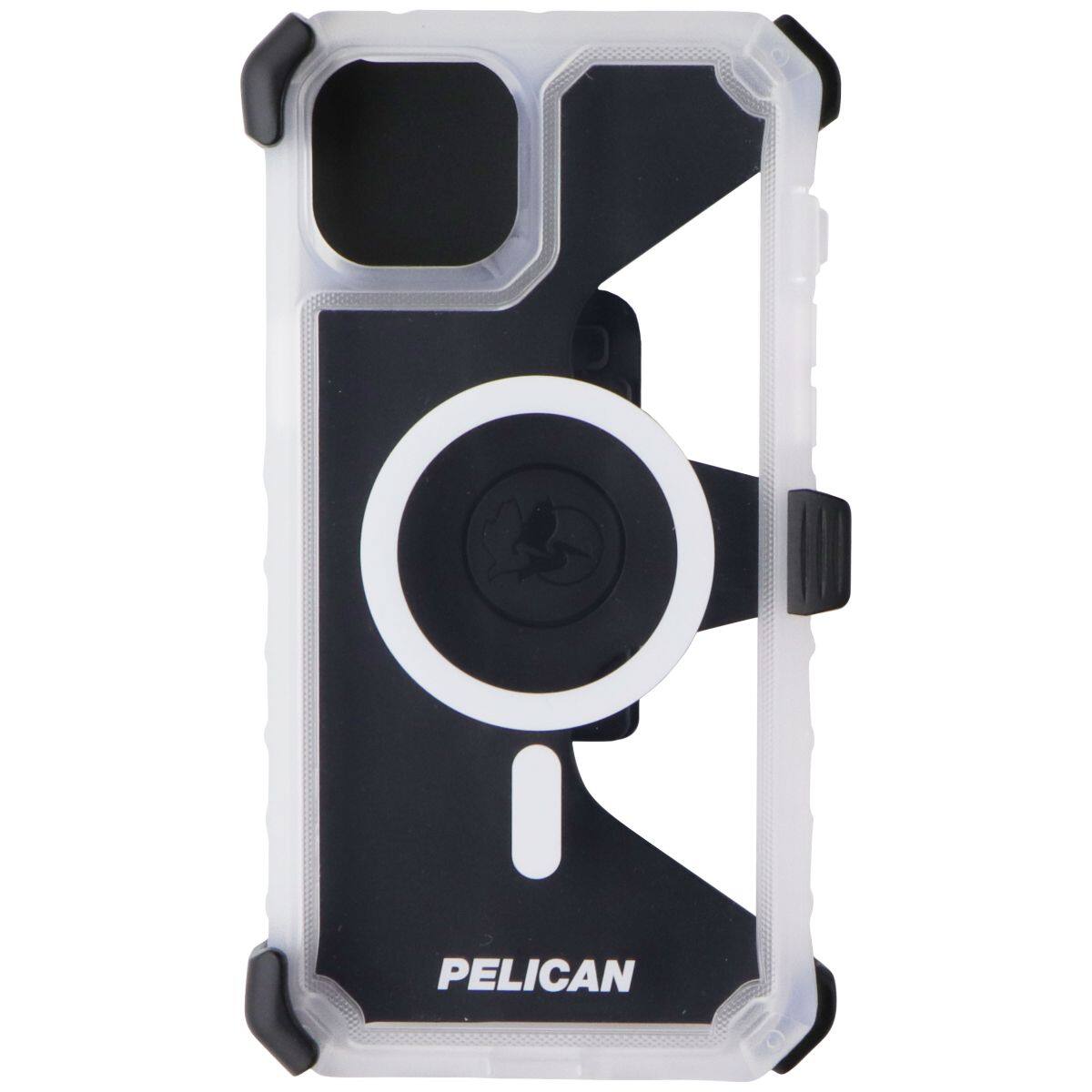 Front. Pelican - Pelican Ambassador Holster Case for MagSafe for Apple iPhone 15 Plus - Clear - Clear.