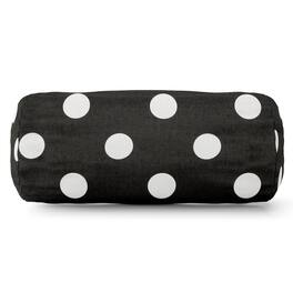 Majestic Home - Bolster Pillow Polka Dot (Large) - Black
