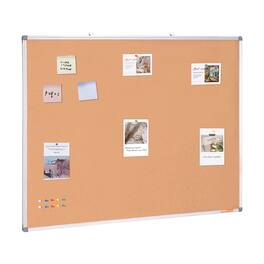 VEVOR - 48"x36" Large Cork Board – Wall-Mounted Bulletin Board with Pin Board – Perfect for School, Home, Office - Silver