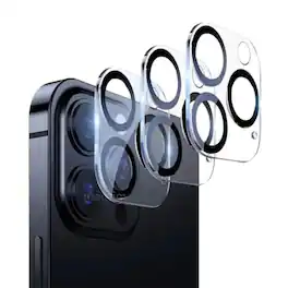Stock Preferred - 3-Pack Tempered Glass Camera Lens Protector for iPhone 15 - Clear