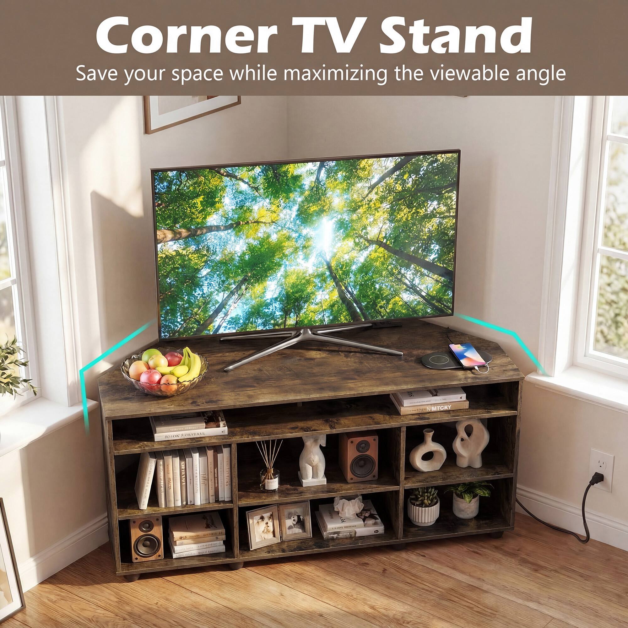 Corner TV Stand  
Save your space while maximizing the viewable angle

MTCKY  
FOLLOW SORTEDATE  
BURGERS  
SERVALE