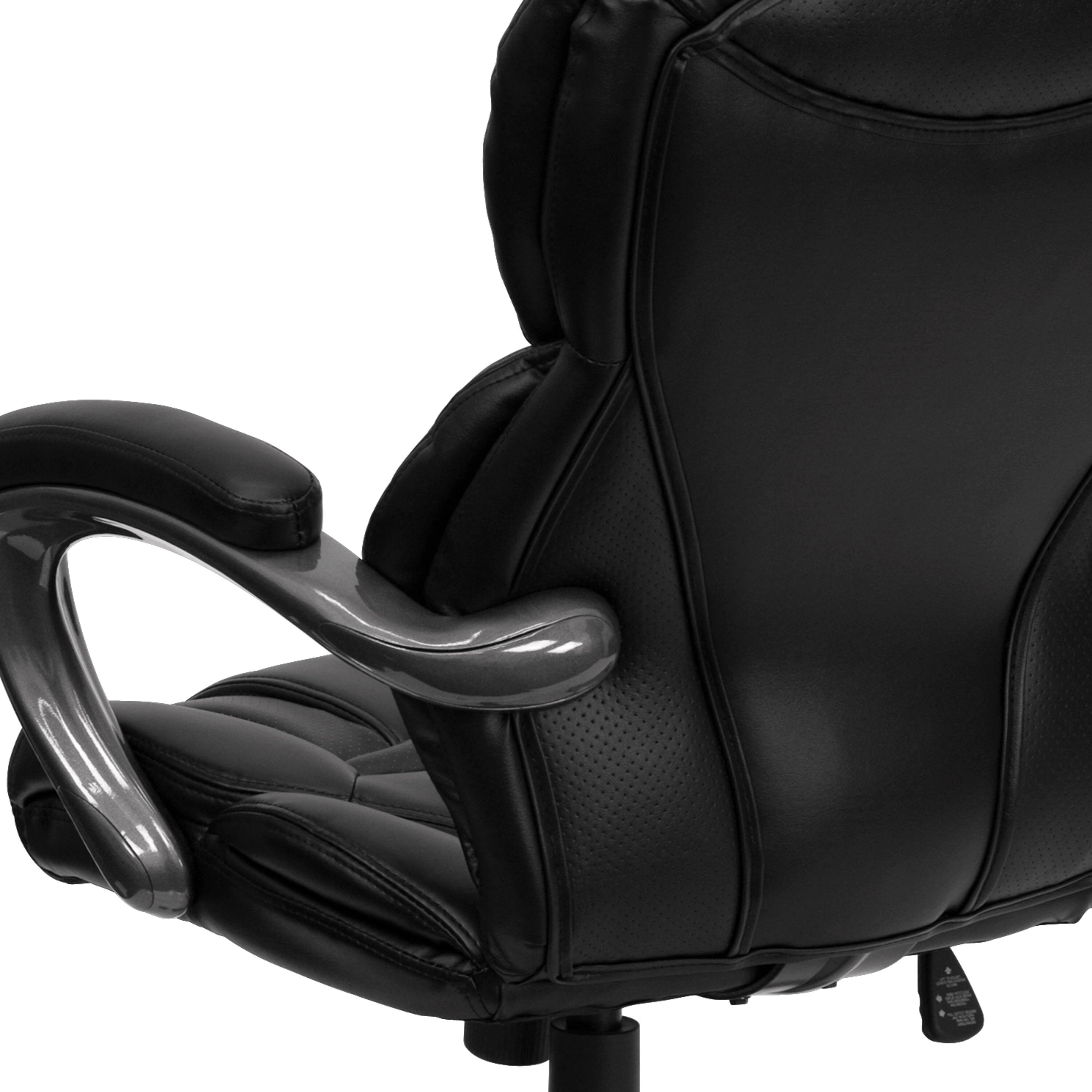 Alt View 9. Emma + Oliver - High Back Executive Swivel Ergonomic Office Chair with Accent Layered Seat/Back - Black.