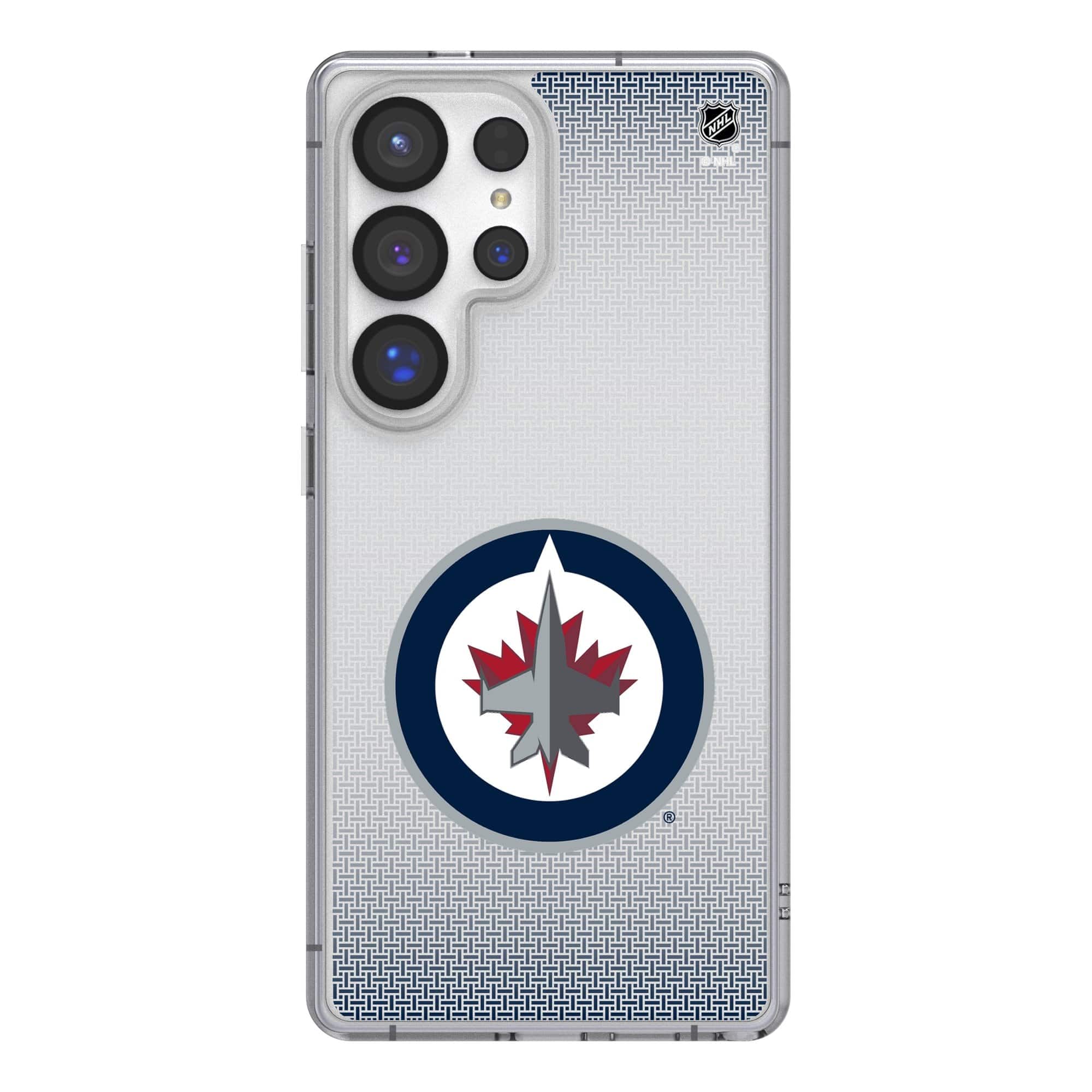 Keyscaper - NHL - Winnipeg Jets Linen Logo Galaxy Clear Case - S25 - Multicolor