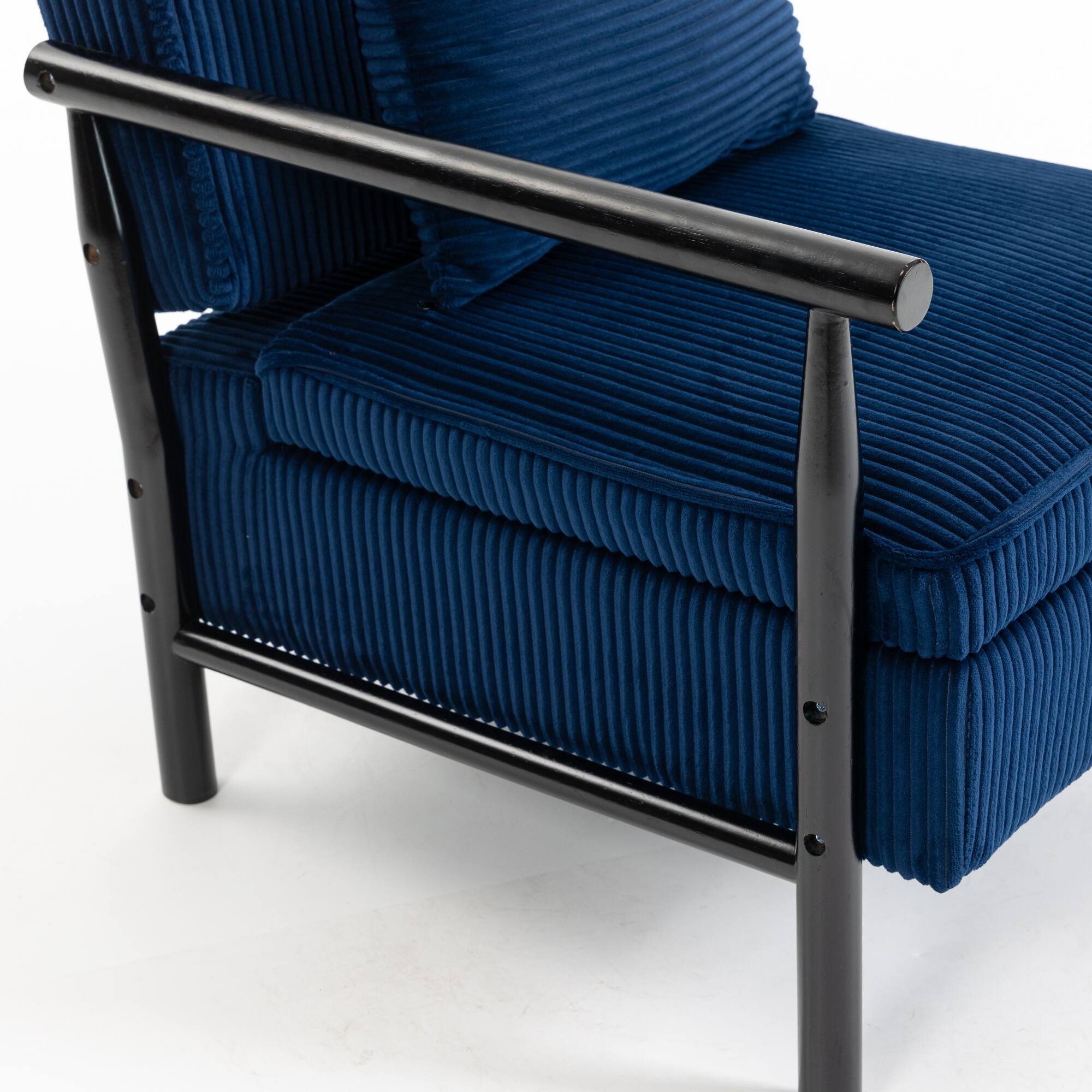 Alt View 1. GOODSILO - Modern Upholstered Accent Armchair with Hidden Storage and Waist Support Cushion for Living Room Bedroom - Antique Blue.