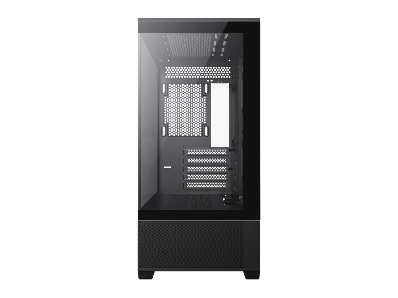 Alt View 4. GAMEMAX - GAMEMAX VISTA MB Black USB3.0 Micro-ATX Tower Tempered Glass Computer Case. Fan is Not Included. - Black.
